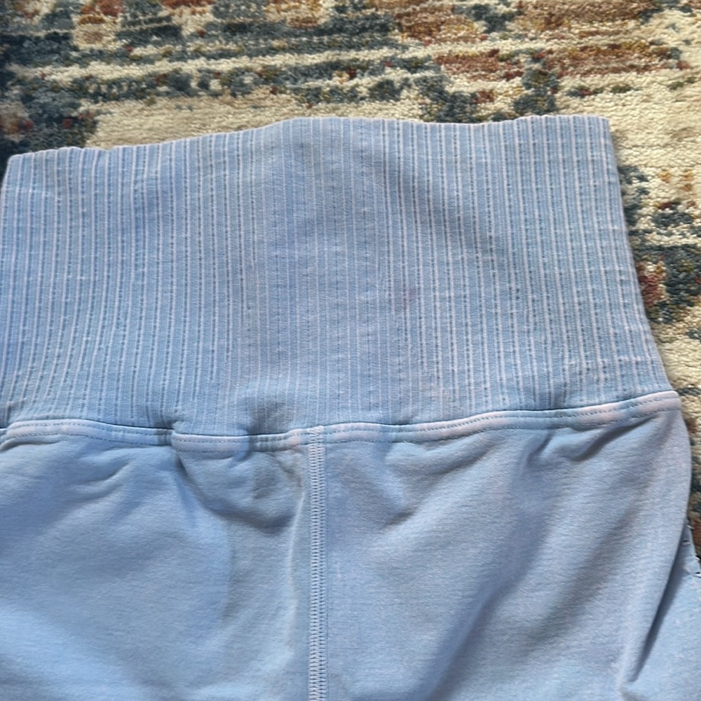 NWOT Free People Good Karma Scoop Neck bra and Shorts in Faded Periwinkle - Picture 10 of 11